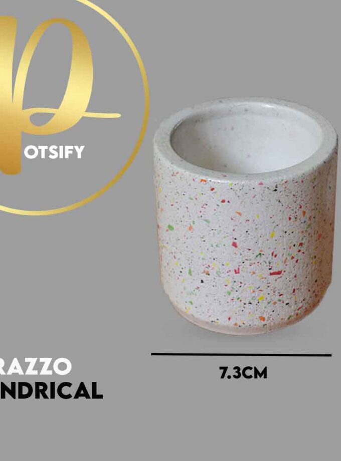 TERRAZZO CYLINDRICAL POT
