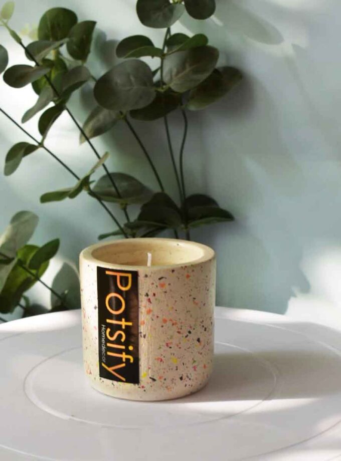 Premium Scented Terrazzo Candle