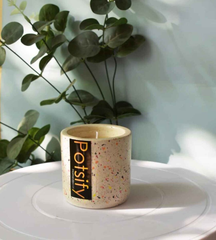 Premium Scented Terrazzo Candle