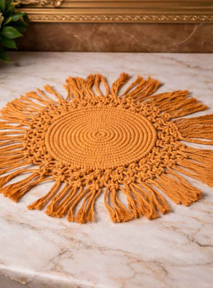 Boho Sun Macrame Placemat