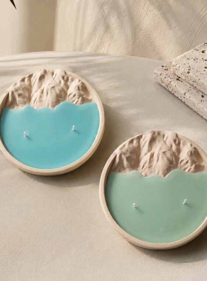 Mountain candle tray